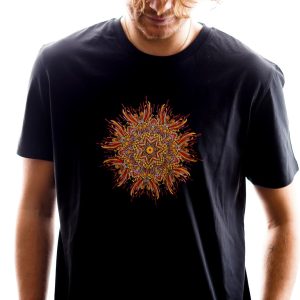 Moso Store Fire Mandala T-Shirt Black