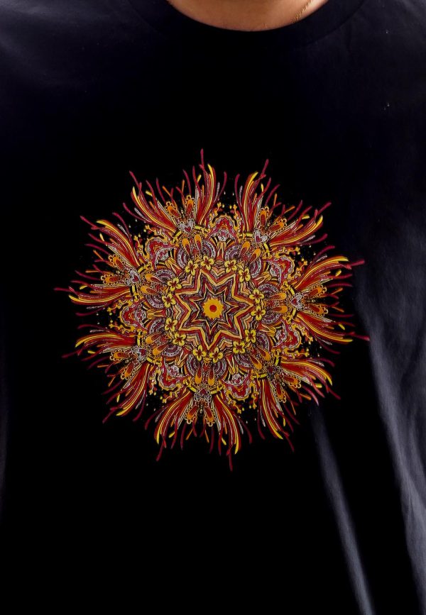 Moso Store Fire Mandala T-Shirt Black